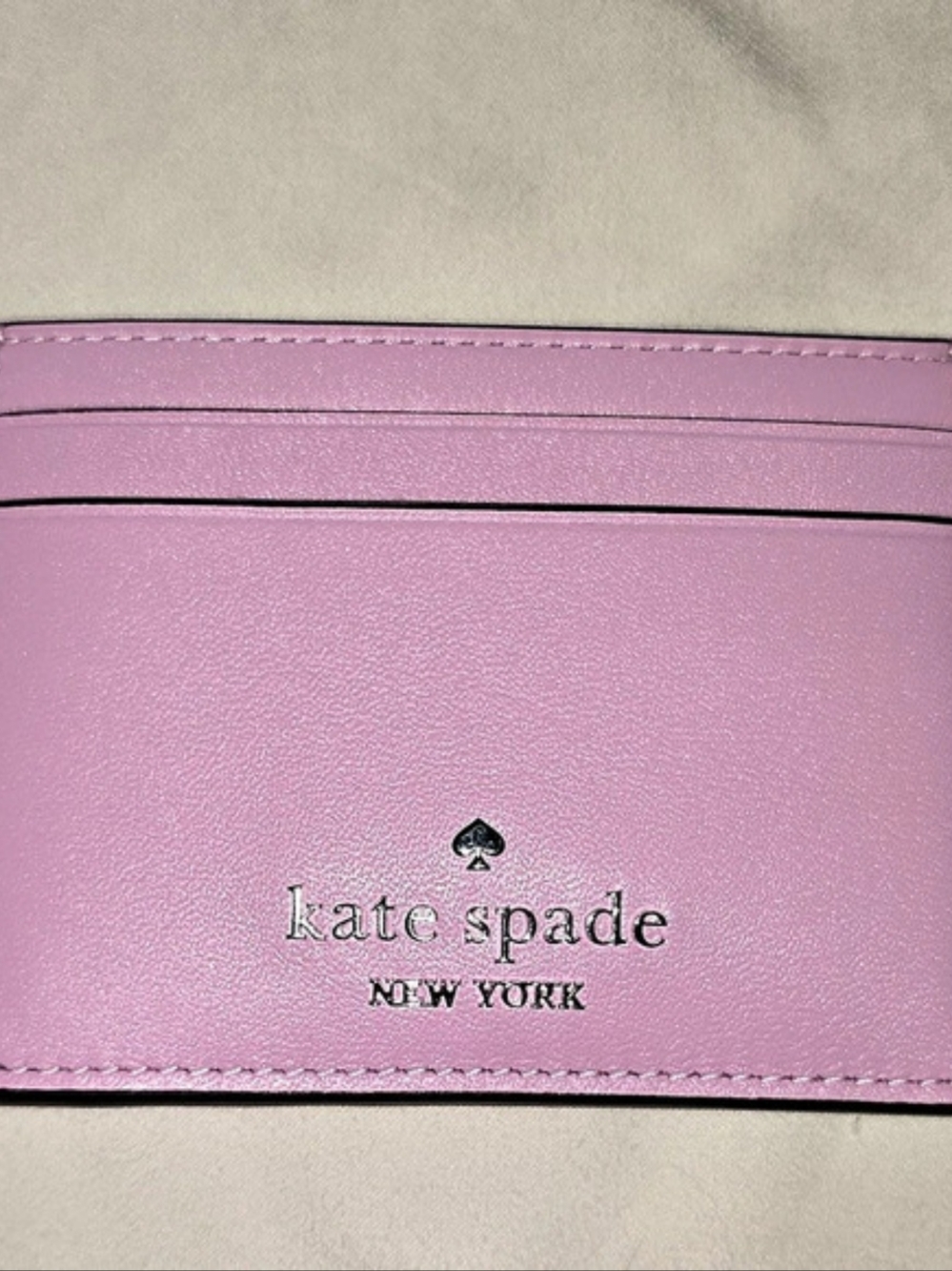 NWT Kate Spade Madison Small Slim Card Holder Leather Wallet Pink